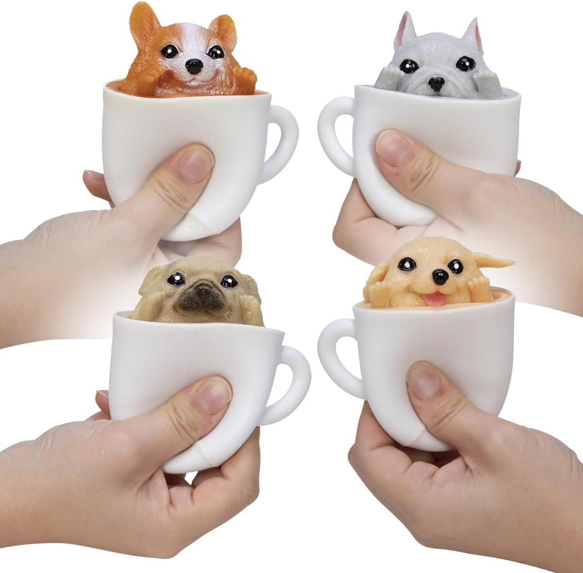 Schylling Pup in a Cup - Squeeze to Reveal Adorable Caffeine-Themed Companions - Style May Vary (Pack of 1) - Image 2