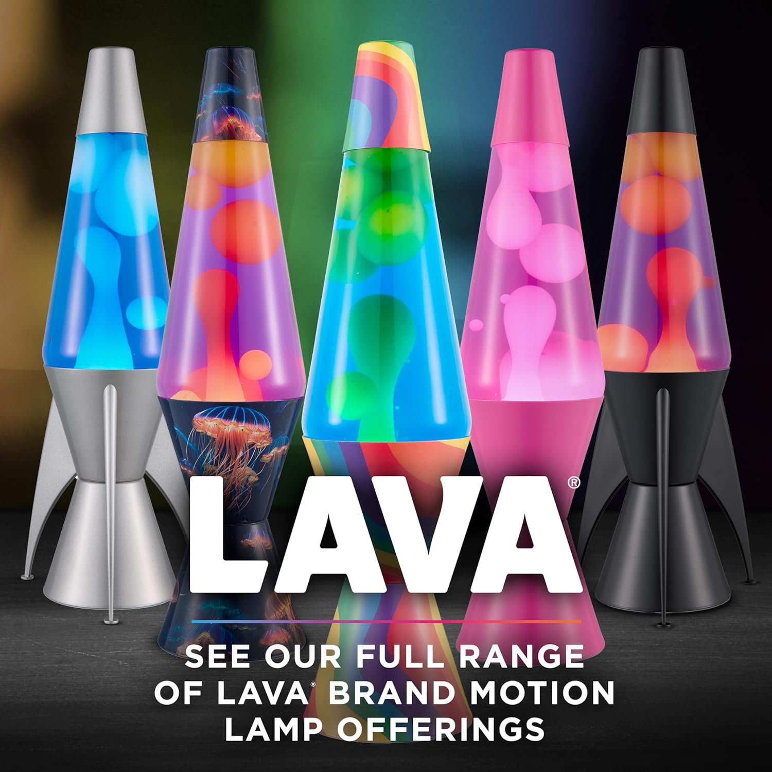 Lava The Original Lamp - 14.5 Luminous Jelly Fish ?C Classic Liquid Motion Lamp - Yellow Wax and Purple Liquid - Item #2424 (Amazon Exclusive) - Image 6